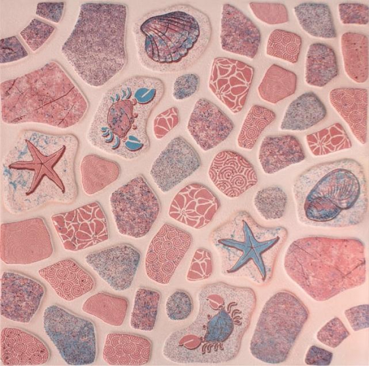 กระเบื้องปูพื้น 12'' X 12''มณีรัตนาชมพู