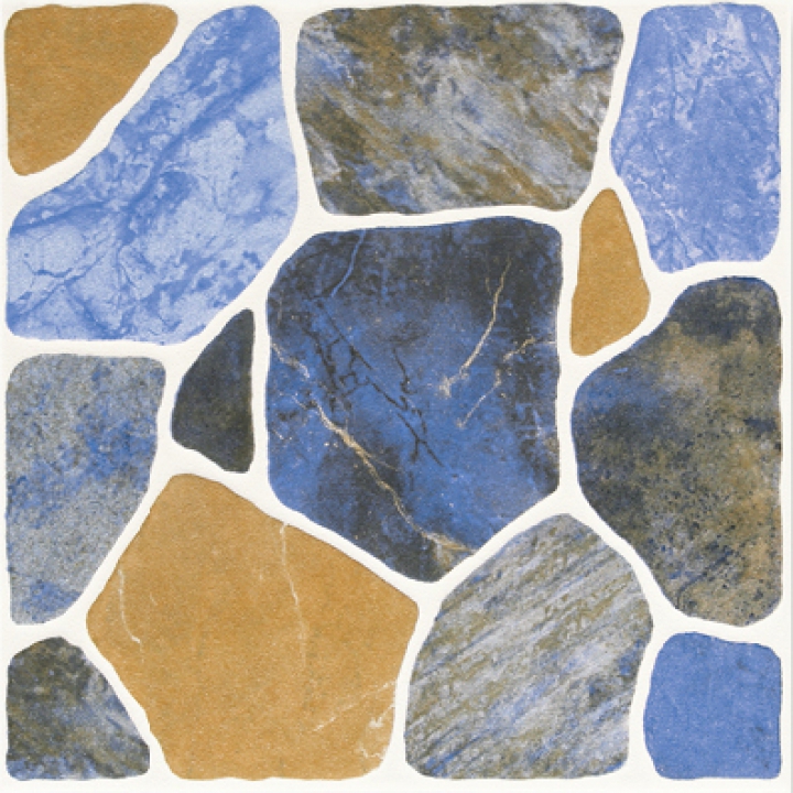 กระเบื้องปูพื้น 12'' X 12''ภูพลอยสวย-น้ำเงิน