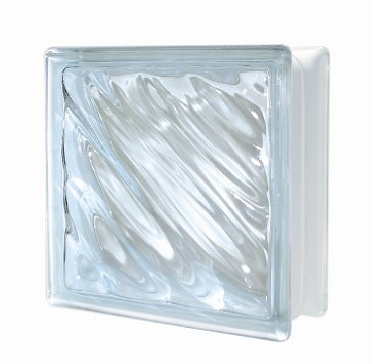 บล็อกแก้วใส คลื่นสมุทร 190*190*80 *100 กล่อง ขึ้นไป