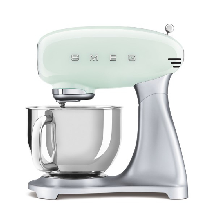 SMEG เครื่องผสมอาหาร ดีไซน์ 50’s Style สีเขียวพาสเทล รุ่น SMF02PGEU