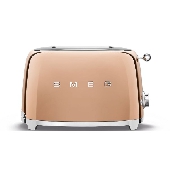 SMEG เครื่องปิ้งขนมปัง 2×2 ดีไซน์ 50’s Style สีโรสโกลด์ รุ่น TSF01RGEU