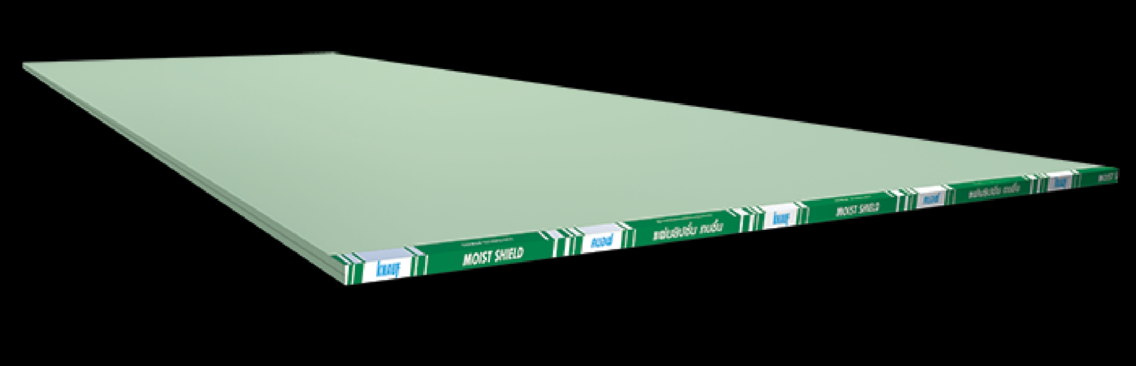 ยิปซั่ม 9 มิล ตราคนอฟ 120*240 cm.แผ่นยิปซัมบอร์ดกันชื้น Knauf Moistureshield