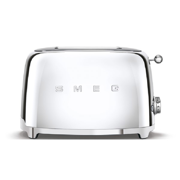 SMEG เครื่องปิ้งขนมปัง 2×2 ดีไซน์ 50’s Style สีโครม รุ่น TSF01SSEU