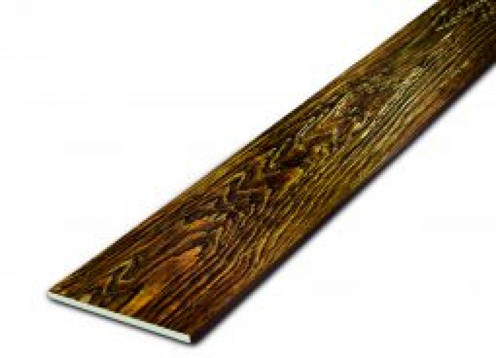 ไม้ฝา ตราเฌอร่า รุ่นขอบตรง ลายสัก สีสักน้ำตาล ชายน์ไลท์ Shera