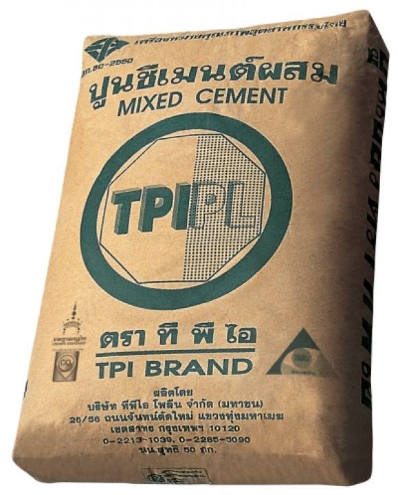 ปูนซีเมนต์ผสม ตราทีพีไอ (สีเขียว) TPI