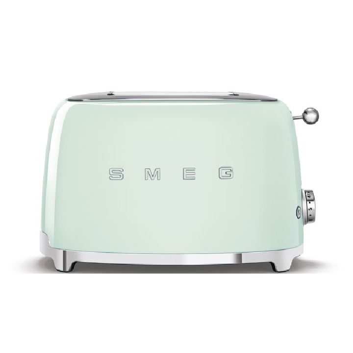 SMEG เครื่องปิ้งขนมปัง 2×2 ดีไซน์ 50’s Style สีเขียวพาสเทล รุ่น TSF01PGEU