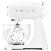SMEG เครื่องผสมอาหาร ดีไซน์ 50’s Style สีขาว/โถแก้ว รุ่น SMF13WHEU
