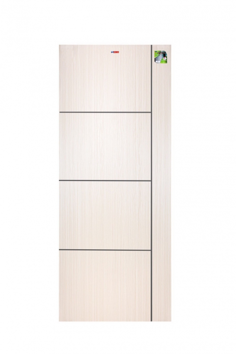 ประตูUPVCเมโทร-เทค MP-13 รุ่น เซาะร่อง สีไวท์โอ๊ค ขนาด 80 X 200 ซม.
