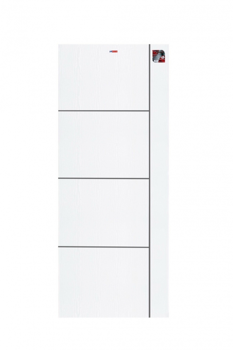 ประตูUPVCเมโทร-เทค MP-13 รุ่น เซาะร่อง สีขาว ขนาด 80 X 200 ซม.