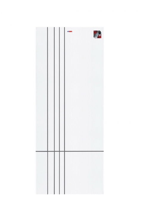 ประตู UPVC เมโทร-เทค รุ่น เซาะร่องMP-18 สีขาว 80 X 200 ซม. ขาว