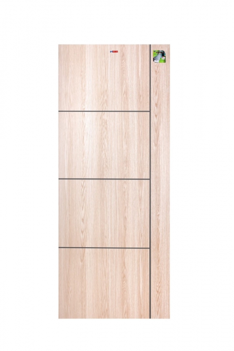 ประตู UPVC เซาะร่องMP-13 เมทร-เทค สีแทนเมเบิล 70 X 200 ซม.