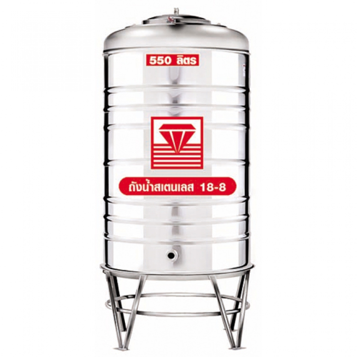ถังเก็บน้ำสแตนเลส ตราเพชร แบบพื้นเรียบ ตราเพชร DMFL 2000 สแตนเลส