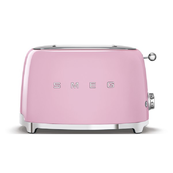 SMEG เครื่องปิ้งขนมปัง 2×2 ดีไซน์ 50’s Style สีชมพู รุ่น TSF01PKEU