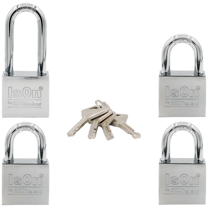 กุญแจ KA.877 (CP)-40-4 ตัวชุด ISON ชุบโครเมี่ยม