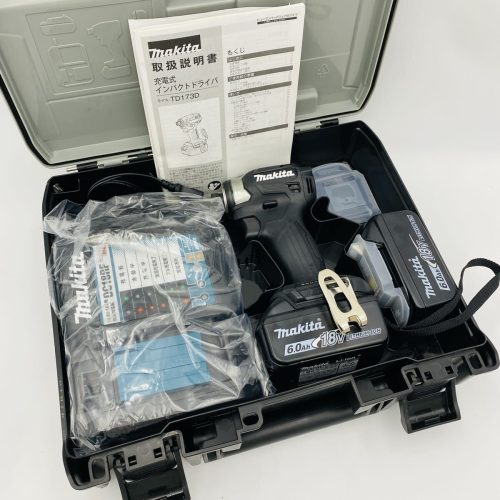 1 (สภาพดี/ยืนยันการใช้งานแล้ว) สว่านกระแทกแบบชาร์จไฟได้ Makita TD173D 18V เครื่องมือไฟฟ้าเครื่องมือช่างไม้ DIY รวมที่ชาร์จแบตเตอรี่ 2 ก้อนเคสรวมอยู่ด้วย