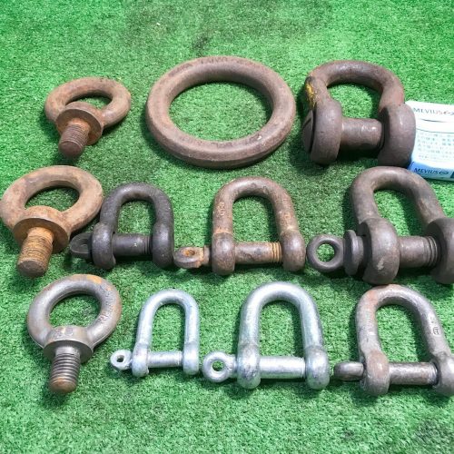 Seihan q370 TAIYO แขวนกุญแจมือรับน้ำหนัก (0.5 t/0.8 t/1.0 t/1.5 t) eye bolt M24/5 t master link 25 มม. ชุด 11 ชิ้น
