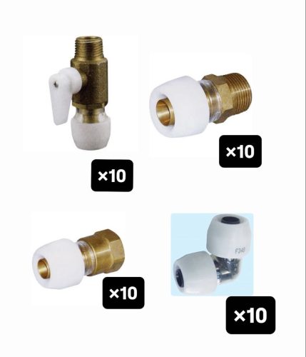 Push Master 40 ชิ้นชุดอะแดปเตอร์ชายพร้อมวาล์วข้อศอกอะแดปเตอร์ชายอะแดปเตอร์หญิง Bridgestone ชายพร้อมวาล์ว