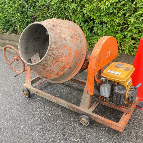 Yosei J674 Asaka Industries ประเภทเครื่องยนต์เครื่องผสมคอนกรีตกลองผสมหม้อผสม 2.5 ตัด/70L 3.7KW/5 แรงม้ากลอง (เส้นผ่านศูนย์กลาง φ340x ลึก 590 มม.)