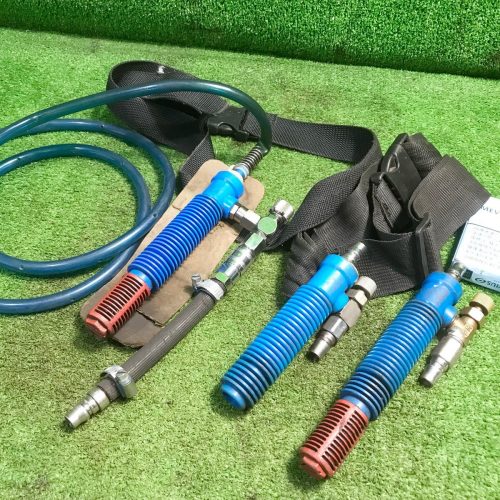 Seihan Q414 Air Cooler คูลเลอร์ลมพร้อมวาล์วปรับการไหลคูลเลอร์ส่วนตัวสำหรับงานเชื่อมงานภาคสนามป้องกันจังหวะความร้อนพร้อมเข็มขัดชุดรวม 3 ชิ้น
