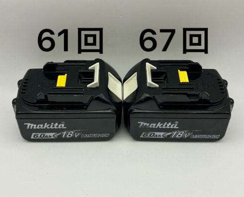 ชาร์จ 61 ครั้งและ 67 ครั้ง 2 ชิ้นของแท้ BL1860B Makita makita 18V 6.0Ah ของแท้แบตเตอรี่ลิเธียมไอออนปรับสมดุลเซลล์โครงสร้างเคลือบพิเศษ f80