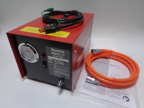 ปั๊มสุญญากาศ Makita สภาพดี A-57124 (เครื่องดูดสูญญากาศสำหรับยึดสว่านเจาะแกน) Makita ////// ดอกเจาะคว้านแกน VPM-50 Hitachi Shibuya Hakken