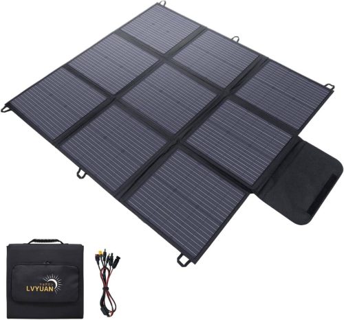 แผงโซลาร์เซลล์ใหม่ 200W เครื่องชาร์จพลังงานแสงอาทิตย์แบบพับได้ประสิทธิภาพการแปลงแผงโซล่าเซลล์ 22% การเชื่อมต่อแบบขนานที่เป็นไปได้การป้องกันภัยพิบัติแหล่งจ่ายไฟฉุกเฉินตั้งแคมป์ Yinleader