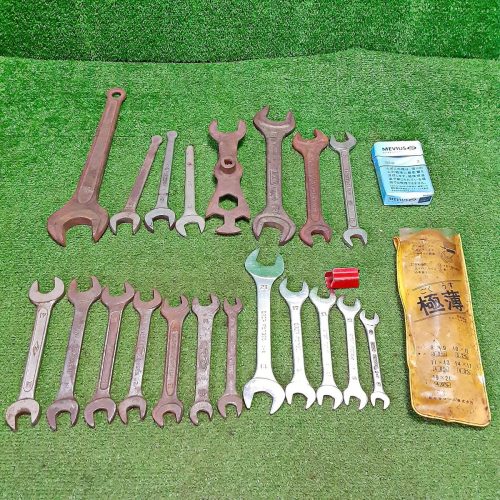 Seiyu d714 Shin Nippon Tools KTC และอื่นๆชุดประแจปากตายแบบบาง (หนา 4 มม. 8/9~19/21) ประแจปากตายเดี่ยว (17-32มม.) ประแจปากตายคู่ (10/14-24/27มม.) รวม 20 ชิ้น