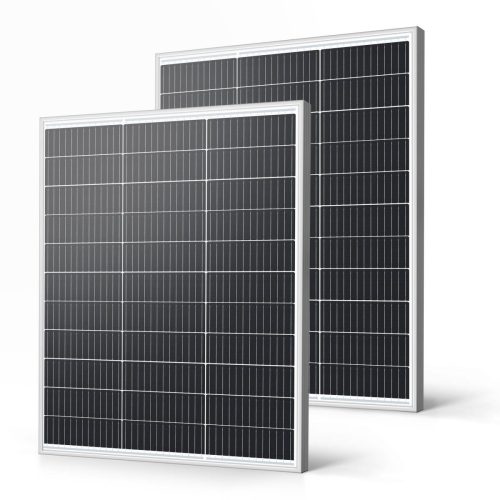 แผงโซลาร์เซลล์คริสตัลเดี่ยว 100W ใหม่ 1 ชิ้นแผงโซลาร์เซลล์ประสิทธิภาพการแปลง 23% รวมปลั๊ก MC4 และสายเคเบิล 90cm12AWG การผลิตพลังงานแสงอาทิตย์การป้องกันภัยพิบัติ Yinleader