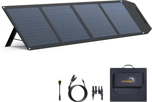 แผงโซลาร์เซลล์ใหม่ 200W พับได้ 22.5% ประสิทธิภาพการแลกเปลี่ยนสูง Monocrystalline Silicon DC23.6V/47.2V ข้อมูลจำเพาะแรงดันไฟฟ้าตัวแปร Series/Parallel แหล่งจ่ายไฟแบบพกพาที่เป็นไปได้ Yinleader