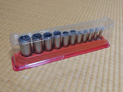 Snap-on 11 ชิ้น 3/8''Drive 12-Point SAE Deep Flank Drive Socket Set (1/4 - 7/8'') 211SFY