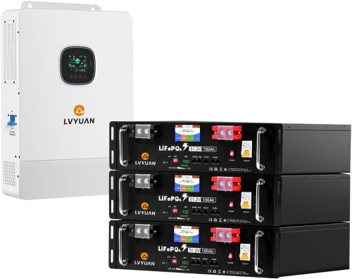 เอาต์พุต AC6500W ใหม่เข้ากันได้กับ 100V / 200V เฟสเดียว 3 สายความจุพลังงาน 15.36KWH ระบบจัดเก็บพลังงานไฮบริด (แบบแร็ค) พร้อมแบตเตอรี่ฟังก์ชัน UPS การป้องกัน BMS LVYUAN