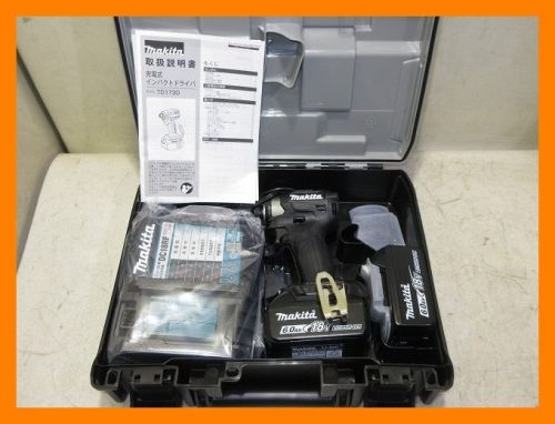 makita ที่ไม่ได้ใช้ Makita สว่านกระแทกแบบชาร์จไฟได้ TD173DRGXB 18V6Ah ชุดชาร์จแบตเตอรี่ 2 ก้อน 2435