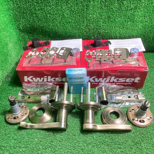 Takumi Kiyoshi.J696 ชุดด่วน/KWIKSET Commonwealth 730CHL ล็อคภายในเหมาะสำหรับประตูหนา 35-45มม. มือจับก้านโยกสีทองเหลืองโบราณชุด 2 ชุด