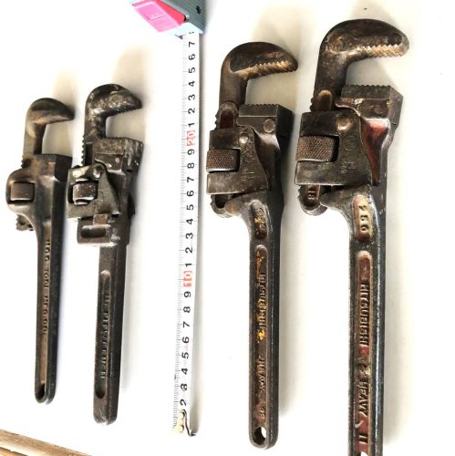 ประแจวินเทจ x 4 ชิ้นเครื่องมือช่างสไตล์อเมริกันช่วงกลางทศวรรษ 1900 B