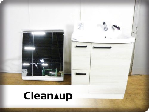 สิ่งของจัดแสดง Unused Cleanup FANCIO w75 กระจกสามด้าน/ตู้กระจกโต๊ะเครื่องแป้งห้องน้ำ 250,000 ymm4640m