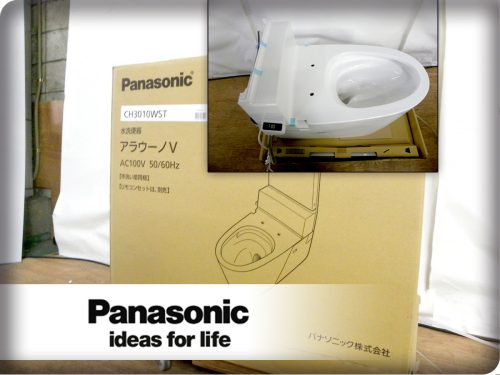 รายการแสดงรายการ Unused Panasonic/Panasonic Arauno V ฟลัชท่อระบายน้ำพื้นชักโครก CH3010WST 130,000 ymm4739k