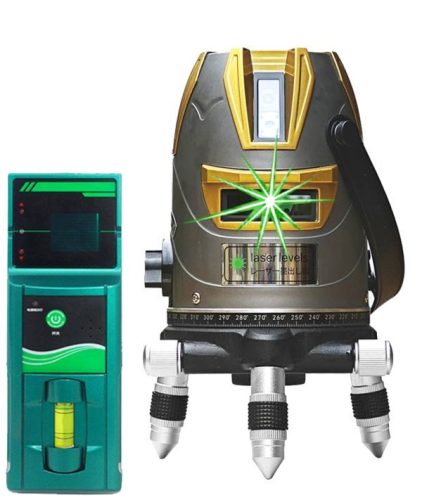 +ชุดรับสัญญาณ 5 เส้นสีเขียว Super Strong LD Laser Marker SK-668 ระดับอัตโนมัติความแม่นยำสูงแนวนอนแนวตั้งเครื่องมือวัดด้วยแสงระดับหมึก Point Marker MAK-668SG