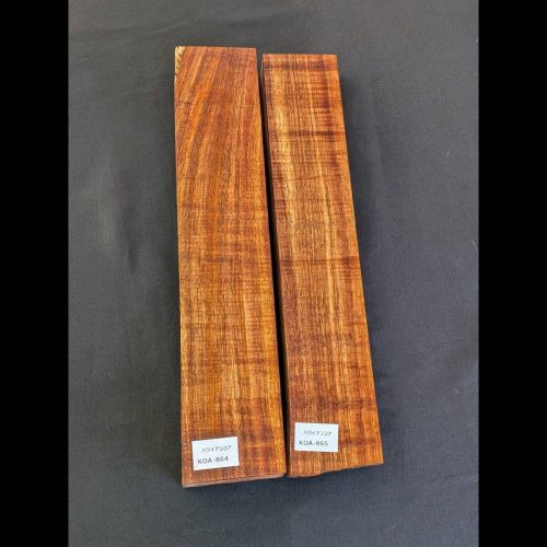 KOA-864/KOA-865 (ไม้โคอาฮาวายชุด 2 ชิ้น) เกรด 2A หายาก (กลางล่าง) แบบลอนส่งตรงจากเกาะฮาวาย/ ชุดฮาวายเอี้ยนโคอา
