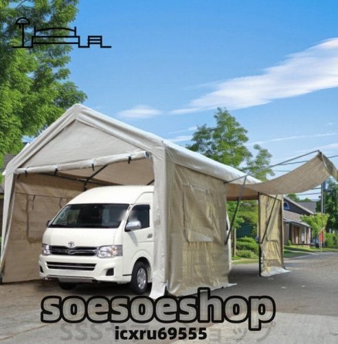 เต็นท์โรงรถเต็นท์โรงรถเต็นท์ 3x6m UV โรงรถเต็นท์ Carport สำหรับยานพาหนะขนาดเล็กที่จอดรถขนาดใหญ่เหล็กทนทานชั่วคราวโกดัง Tarp เต็นท์