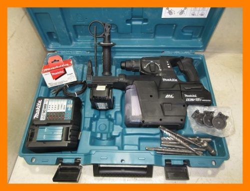 Makita Makita 24 มม.ชาร์จค้อนเจาะ HR244D 18V 2 แบตเตอรี่ Charger/ฝุ่นระบบ DX01 18V ชุด 2429
