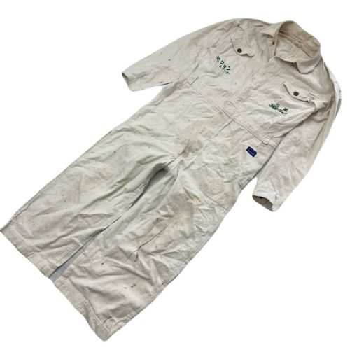 Mitsubishi Men's M Equivalent Ecru Coverall All-in-One Jumpsuit Pigeon สกู๊ตเตอร์รถบรรทุก 3 ล้อ Corporate Vintage Showa 50s 60s L399