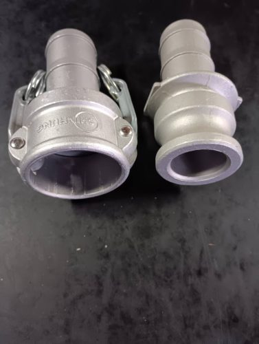 Camlock Coupler 40A อลูมิเนียม 2 ชุดท่อยึดเส้นผ่านศูนย์กลางภายใน 38 มม