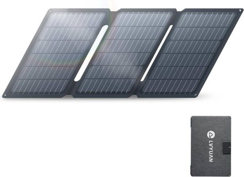 แผงโซลาร์เซลล์ 30W ใหม่พับได้ใช้ ETFE จ่ายไฟ 2 พอร์ต PD18W/QC3.0 สำหรับชาร์จสมาร์ทโฟนใช้เซลล์โมโนคริสตัลไลน์กันฝุ่นและกันน้ำ IP65 นอนในรถ Yinleader