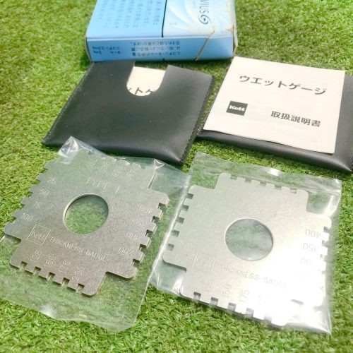 Seihan q410 Kett Wet Gauge (TYPE1) เกจวัดความหนาของฟิล์มสีที่ยังไม่แห้ง (รวมคู่มือการใช้งาน) ชุด 2 ชิ้น