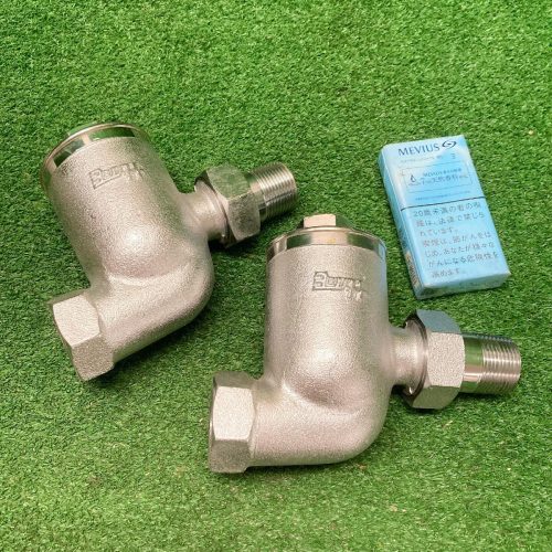 Shiraku Q704 Yoshitake Stainless Steel Thermostatic Steam Trap No. 8 เส้นผ่านศูนย์กลาง 29มม./34มม. ชุด 2 อัน