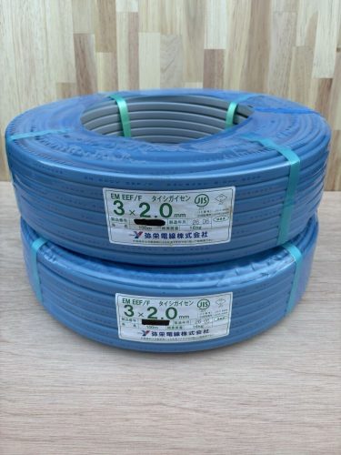Yasaka Electric Wire EM EEF/F Taishigaisen 3×2.0mm 100m 2-volume set!