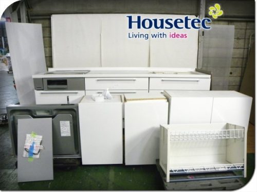 สิ่งของจัดแสดงรายการที่ยังไม่ได้ใช้ Housetec/Housetech Marure W255 อ่างล้างจานด้านขวา IH/เครื่องดูดควัน System kitchen 2.4 ล้าน ymm4661m