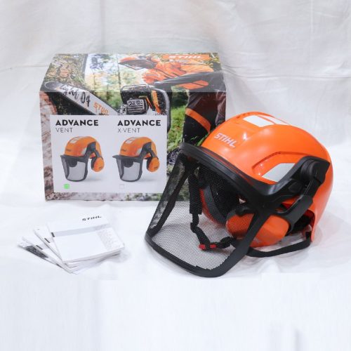 หมวกกันน็อค STIHL ADVANCE VENT ป่าไม้ตัดหญ้าไซส์ L เกือบไม่ได้ใช้งานมีความเสียหายบ้าง! !