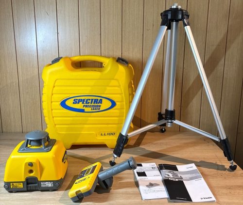 SPECTRA LL100 อุปกรณ์สำรวจระดับเลเซอร์แบบหมุนได้ตัวรับ HR320 ขาตั้งพร้อมกล่องพิเศษ Power OK Product