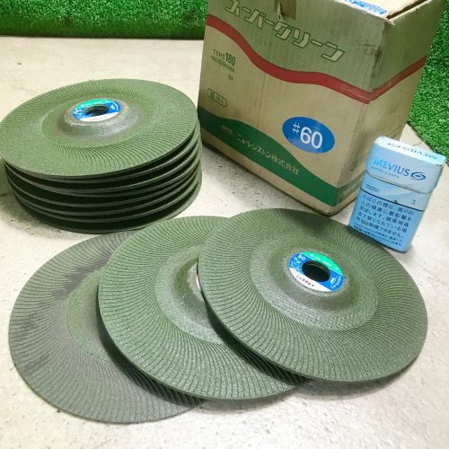 Seihan Q466 ใหม่ Registon Super Green Offset หินลับมีดขนาด (φ180 x หนา 3 มม. x เส้นผ่านศูนย์กลางภายใน φ22มม.) ชุด 11 ชิ้น